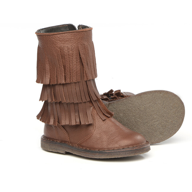 Fringes Boots, Brown