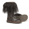 Brown Leather Boots With Fur Details - Boots - 2