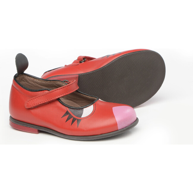 Ankle Strap Mary Jane, Red - Mary Janes - 1
