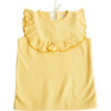 Ruffle Top, Yellow - Blouses - 1 - thumbnail