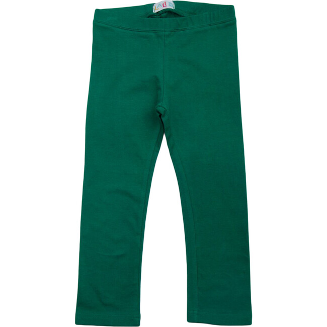 Cotton Leggings, Green - Leggings - 1