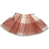Twirly Skirt, Peach Check - Skirts - 1 - thumbnail