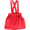 Suspender Skirt, Red - Skirts - 1 - thumbnail