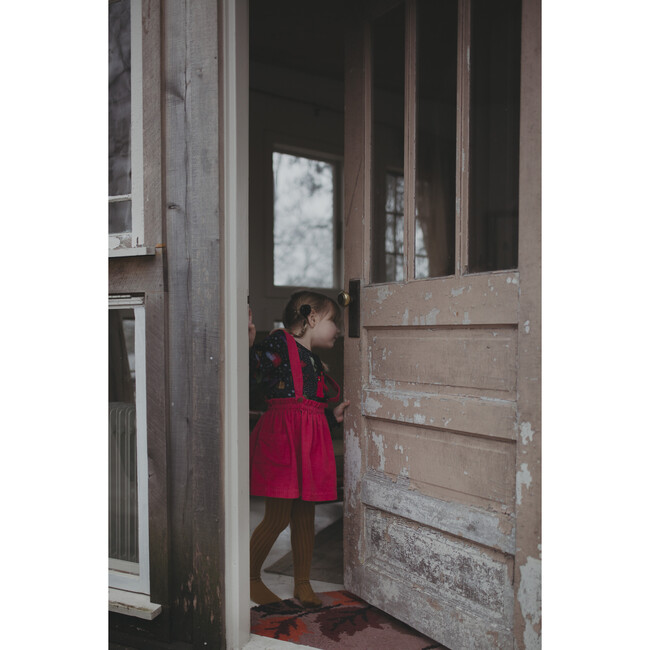 Suspender Skirt, Red - Skirts - 3