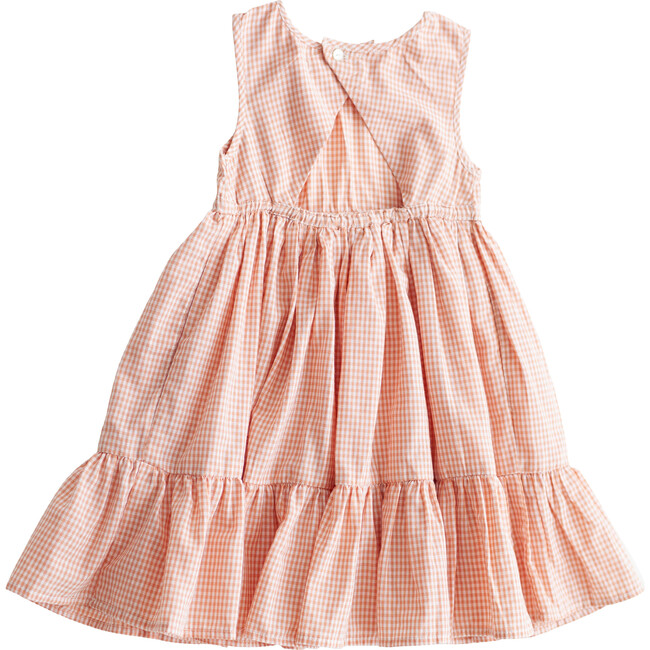 Peach Gingham Chloe Dress - Dresses - 2