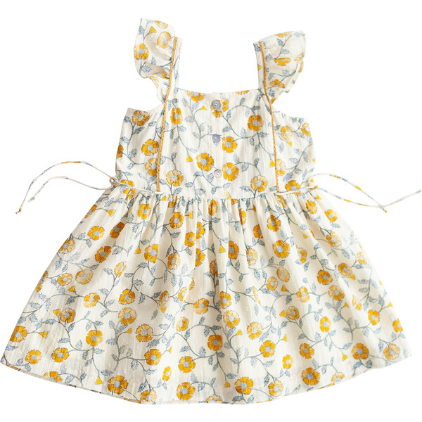 LALi  Polly Pinafore Dress in Antique White