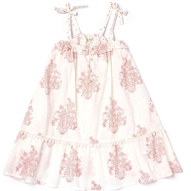 Jaipur Dress, Flower Pot Block Print - Dresses - 1