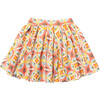 Mosaic Pleated Skirt, Pink - Skirts - 1 - thumbnail