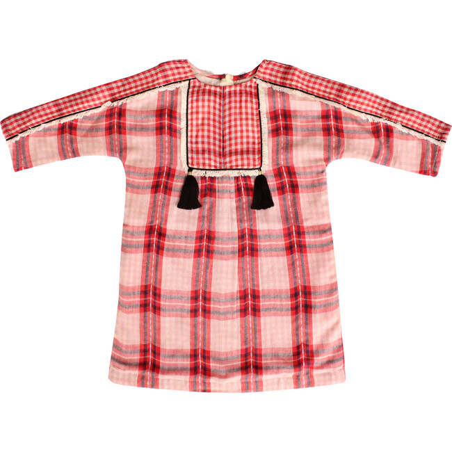 Juliette Dress, Red Checks - Dresses - 1