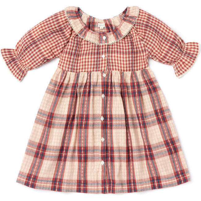 Ivy Dress, Red Chex - Dresses - 1
