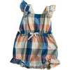 Blue Chex Poppy Romper - Rompers - 1 - thumbnail