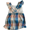 Blue Chex Poppy Romper - Rompers - 2