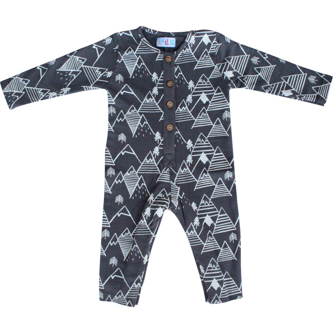 Long Sleeve Jumpsuit, Gray Mountains - Onesies - 1