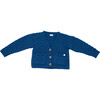 Alpaca Wool Cardigan, Blue - Sweaters - 1 - thumbnail