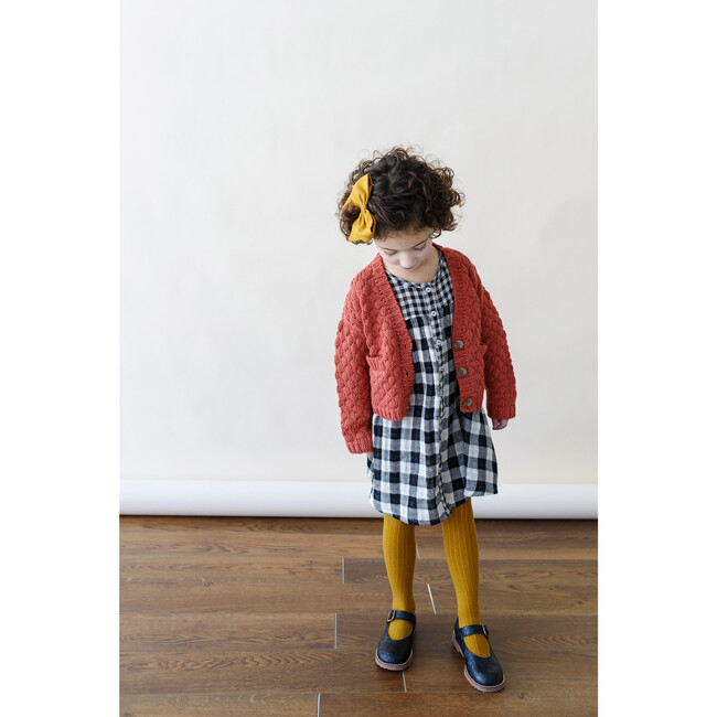 Alpaca Wool Cardigan, Rust - Sweaters - 3