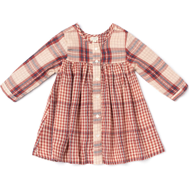 Cleo Dress, Red Chex - Dresses - 1