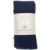 *Exclusive* Ribbed Cotton Tights, Navy Blue - Tights - 1 - thumbnail