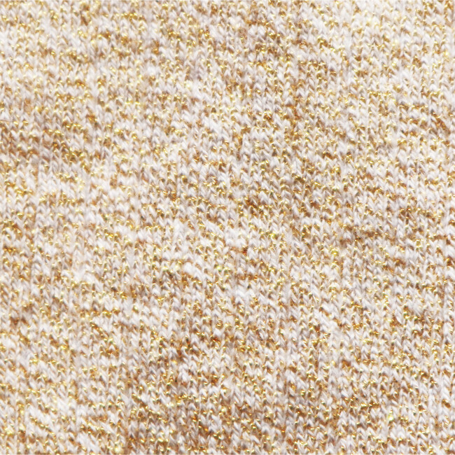 *Exclusive* Ribbed Cotton Tights, Cream Lurex - Tights - 3