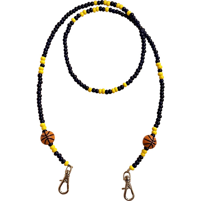 Navy & Yellow Basketball Mask Chain - Face Masks - 1