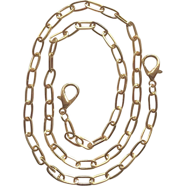 Gold Paper Clip Mask Chain
