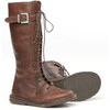 Lace-Up Boots In Brown Leather - Boots - 2