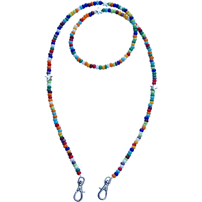 Beaded Face Mask Chain, Multi with Accent Stars