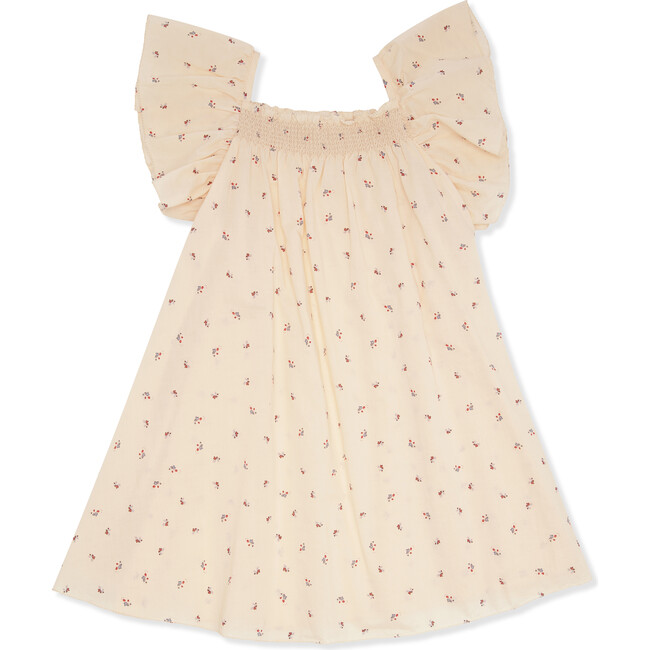 Pilou Strap Dress, Bloom Red and Blue - Dresses - 1
