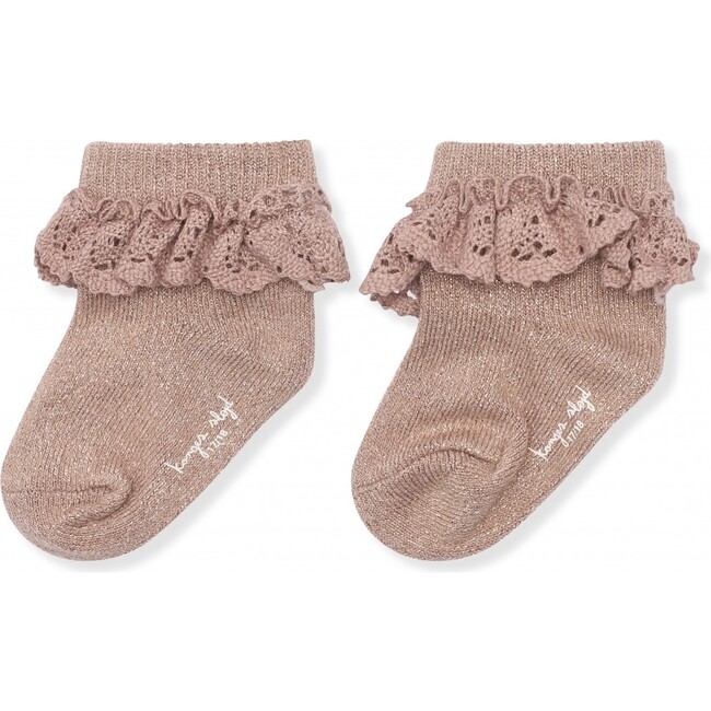 Lace Socks Lurex, Rose Blush - Socks - 1