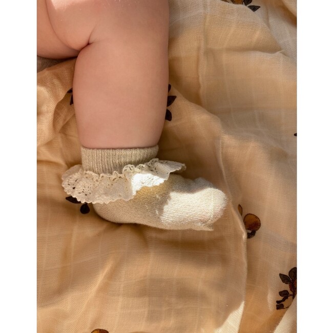 Lace Socks Lurex, Creme - Socks - 2