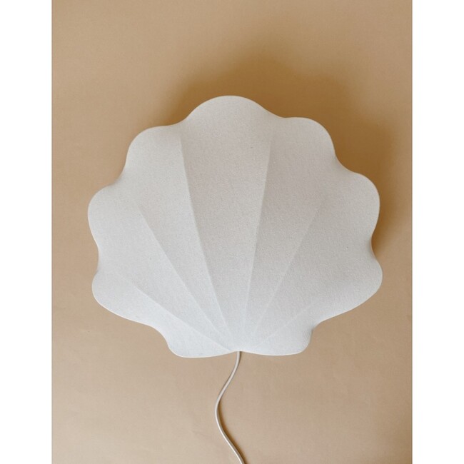 Fabric Lamp Clam, Off White - Lighting - 3