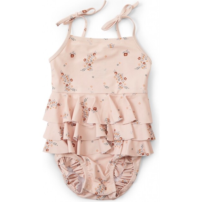 Manuca Frill Swimsuit, Nostalgie Blush - One Pieces - 1