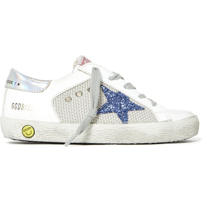 Superstar Leather Star Trainers Silver, White
