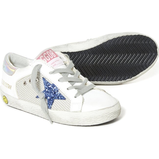 Superstar Leather Star Trainers Silver, White