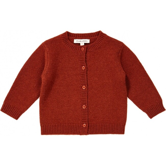 Hermione Cashmere Cardigan, Rust - Sweaters - 1