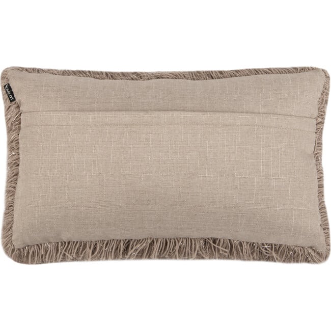 Shag Modish Metallic Pillow, Bronze - 14" x 24" - Pillows - 2