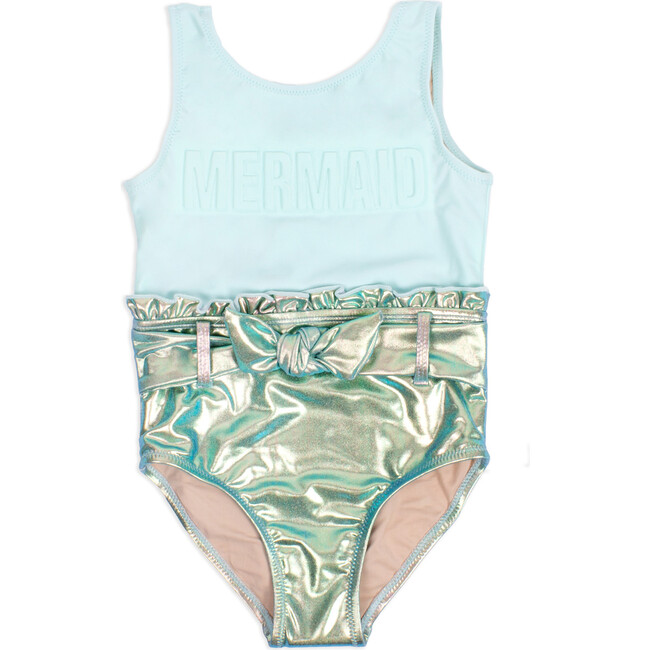 Mermaid One Piece, Metallic Mint - One Pieces - 1