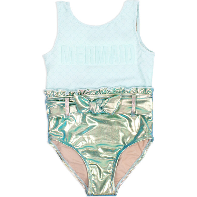 Mermaid One Piece, Metallic Mint - One Pieces - 3