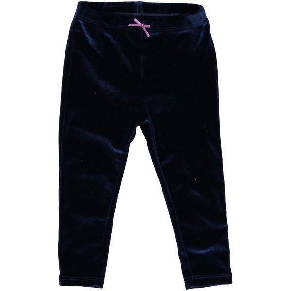 Velour Legging, Navy - Leggings - 1