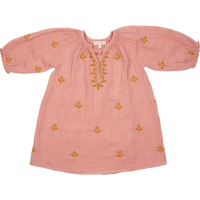 Ava Dress, Mellow Rose w/ Embroidery - Dresses - 1