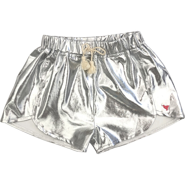 Millie Metallic Short, Silver - Shorts - 1