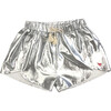 Millie Metallic Short, Silver - Shorts - 1 - thumbnail