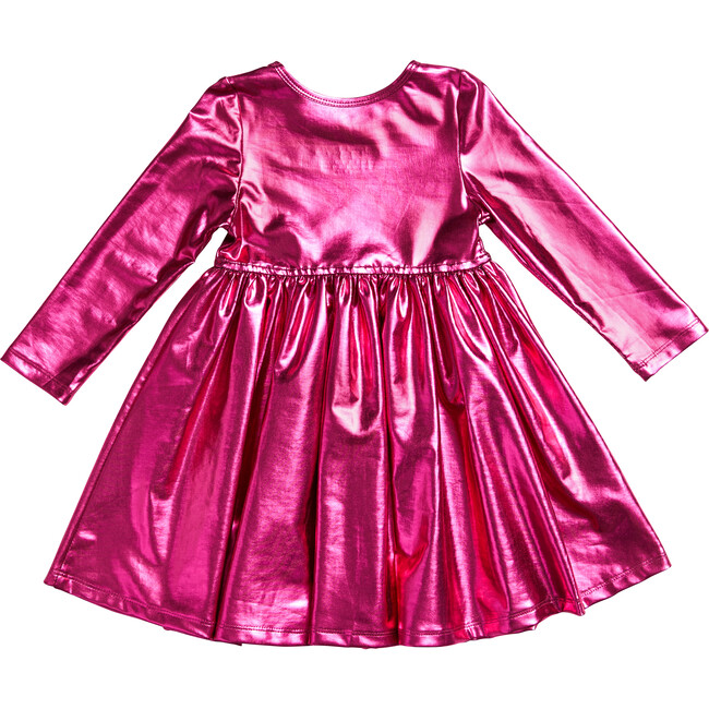 Liza Lame Dress, Pink Metallic - Dresses - 2