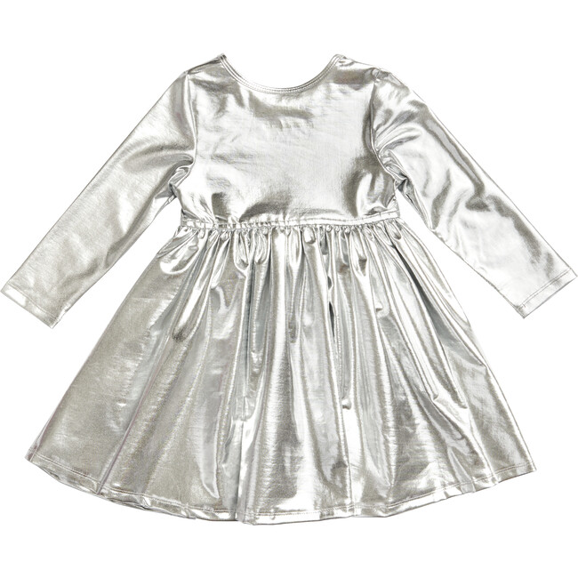 Liza Lame Dress, Silver Metallic - Dresses - 2