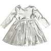 Liza Lame Dress, Silver Metallic - Dresses - 2