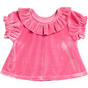 Mara Top, Pink Velour - Blouses - 1 - thumbnail