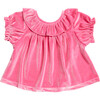 Mara Top, Pink Velour - Blouses - 2 - thumbnail