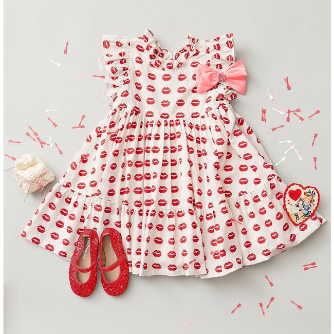 Jennifer Dress, Tango Red Kisses - Dresses - 4
