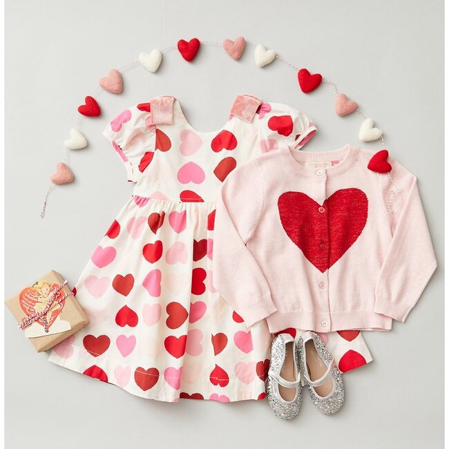 Hannah Heart Sweater, Pale Pink - Sweaters - 2