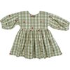 Celeste Dress, Army Green Plaid - Dresses - 1 - thumbnail