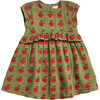 Caroline Dress, Olive Green Apple - Dresses - 1 - thumbnail